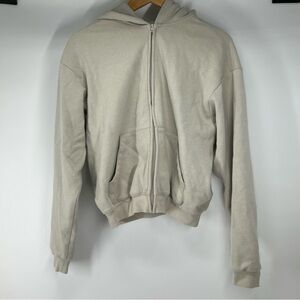 SKIMS Cream Zip-Up Hoodie